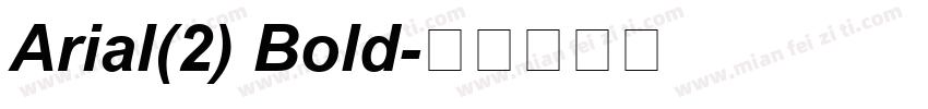 Arial(2) Bold字体转换